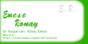 emese ronay business card